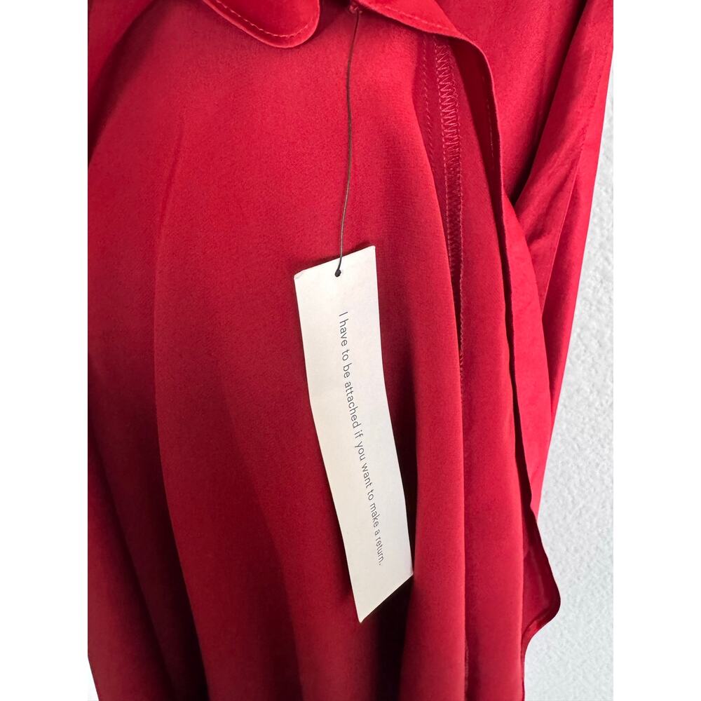Reformation Jenny Silk Open Back Maxi Dress in Sangria Red – NWT Size M - Picture 10 of 12
